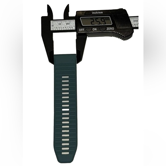 Watch Band 25mm Green w Black Rubber Replacement 4 Nixon 51-30 Strap Garmin NEW! - Picture 7 of 12